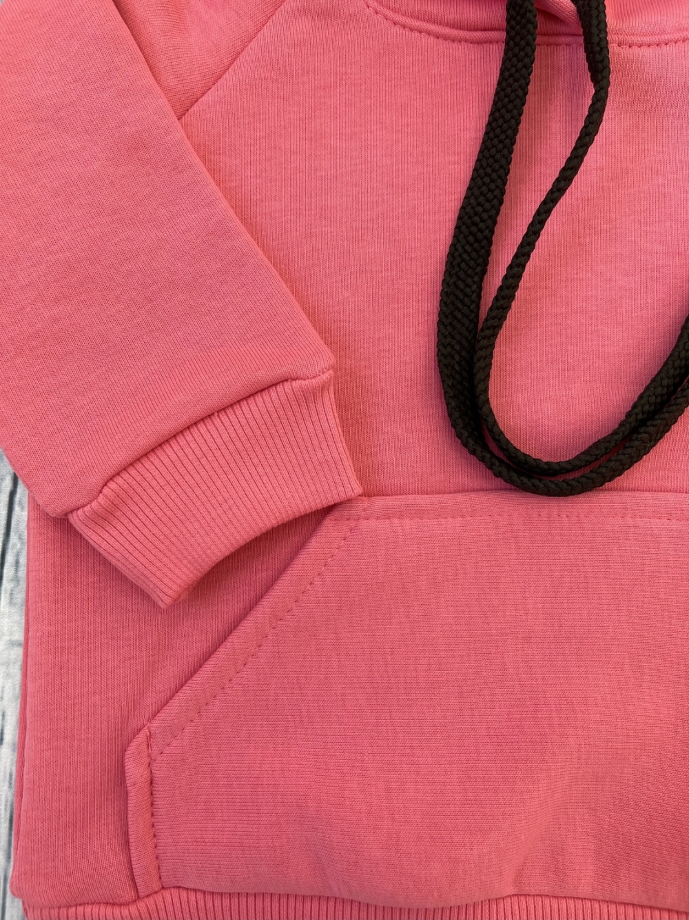 311-М. Свитшот с капюшоном + Штаны, хлопок 65%, 35% ПЭ, 3-х нитка ( без начеса) малина 98,104,110,116